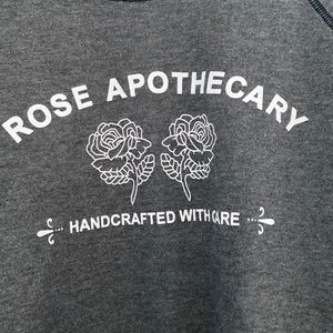 Rose Apothecary Sweatshirt / schitt's creek small gray blue wore twice